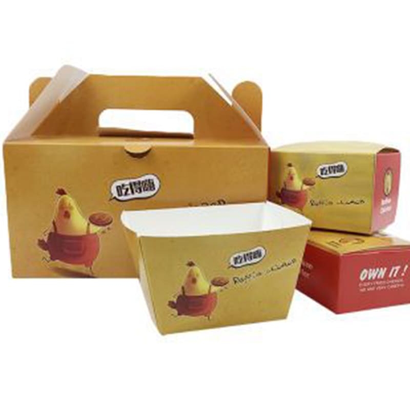 Custom fried chicken carrier box and takeaway meal boxes
