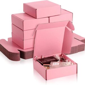 Bulk pink shipping mailer boxes with self-locking structure