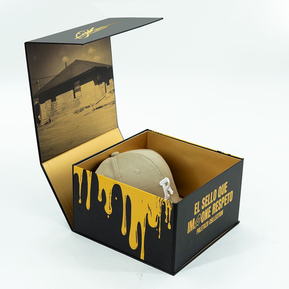 Custom black magnetic gift box for apparel and fashion accessories