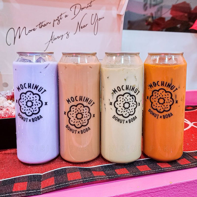 Custom PP Can Shaped Plastic Cups for Bubble Tea - Image 3