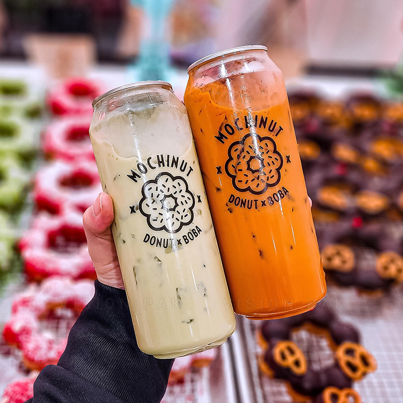 Custom PP Can Shaped Plastic Cups for Bubble Tea - Image 4