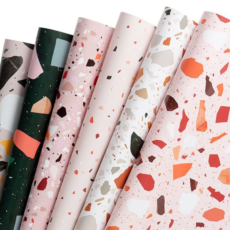 Printed food wrapping paper rolls with custom decorative patterns
