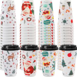 Christmas Printed Paper Coffee Cups for Holiday Drinks