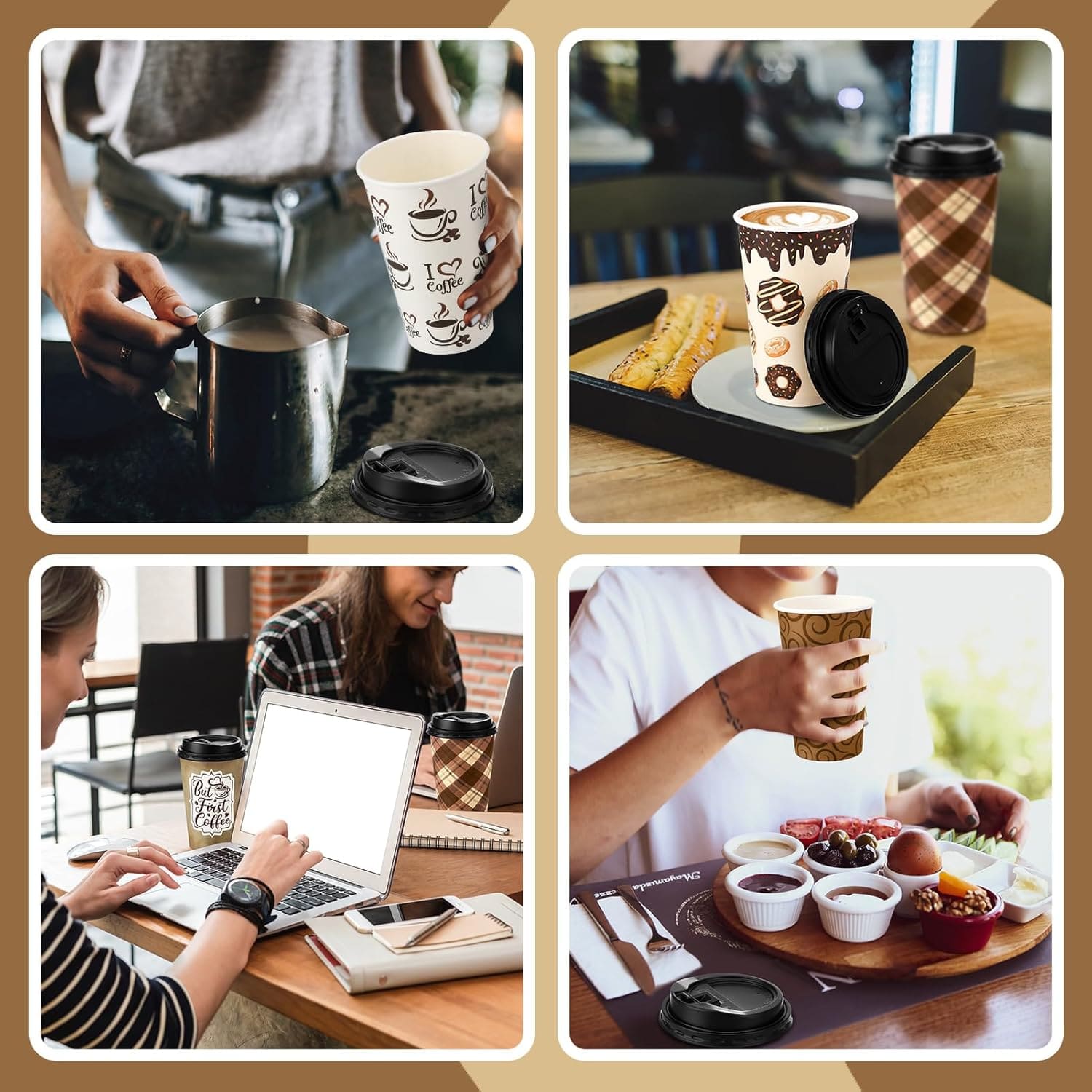 Custom Corrugated Coffee Cup Sleeves for Hot Drinks - Image 2