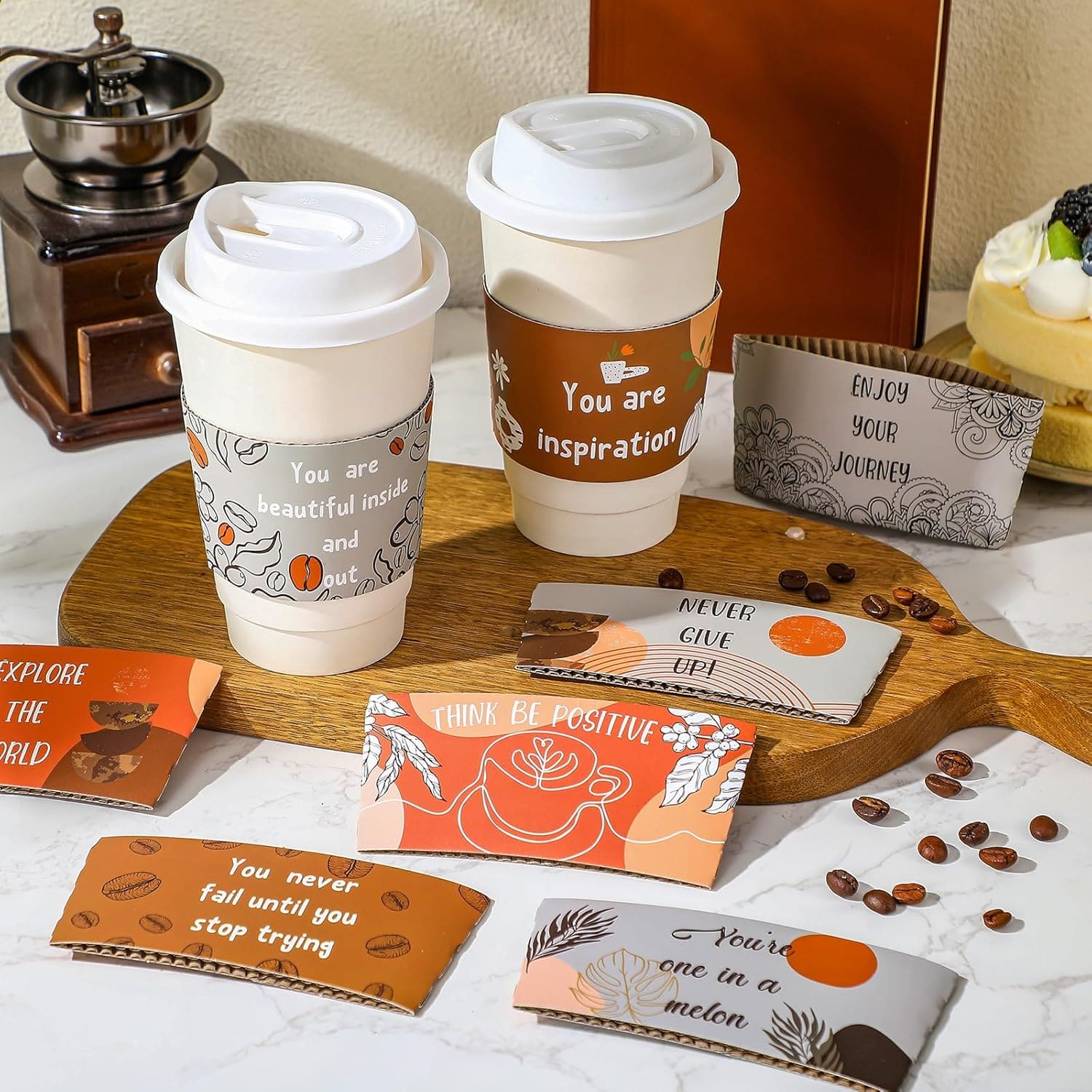 Custom Printed Paper Coffee Cups with Lids - Image 6