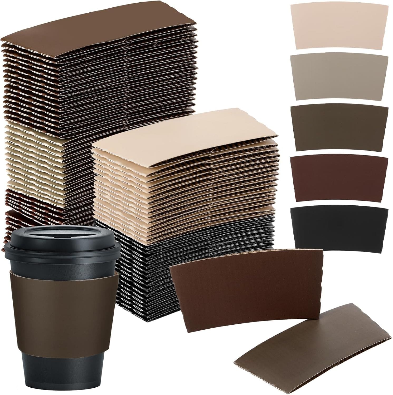 Custom Corrugated Coffee Cup Sleeves for Hot Drinks
