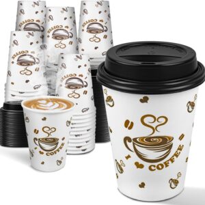 Custom Printed Paper Coffee Cups with Lids