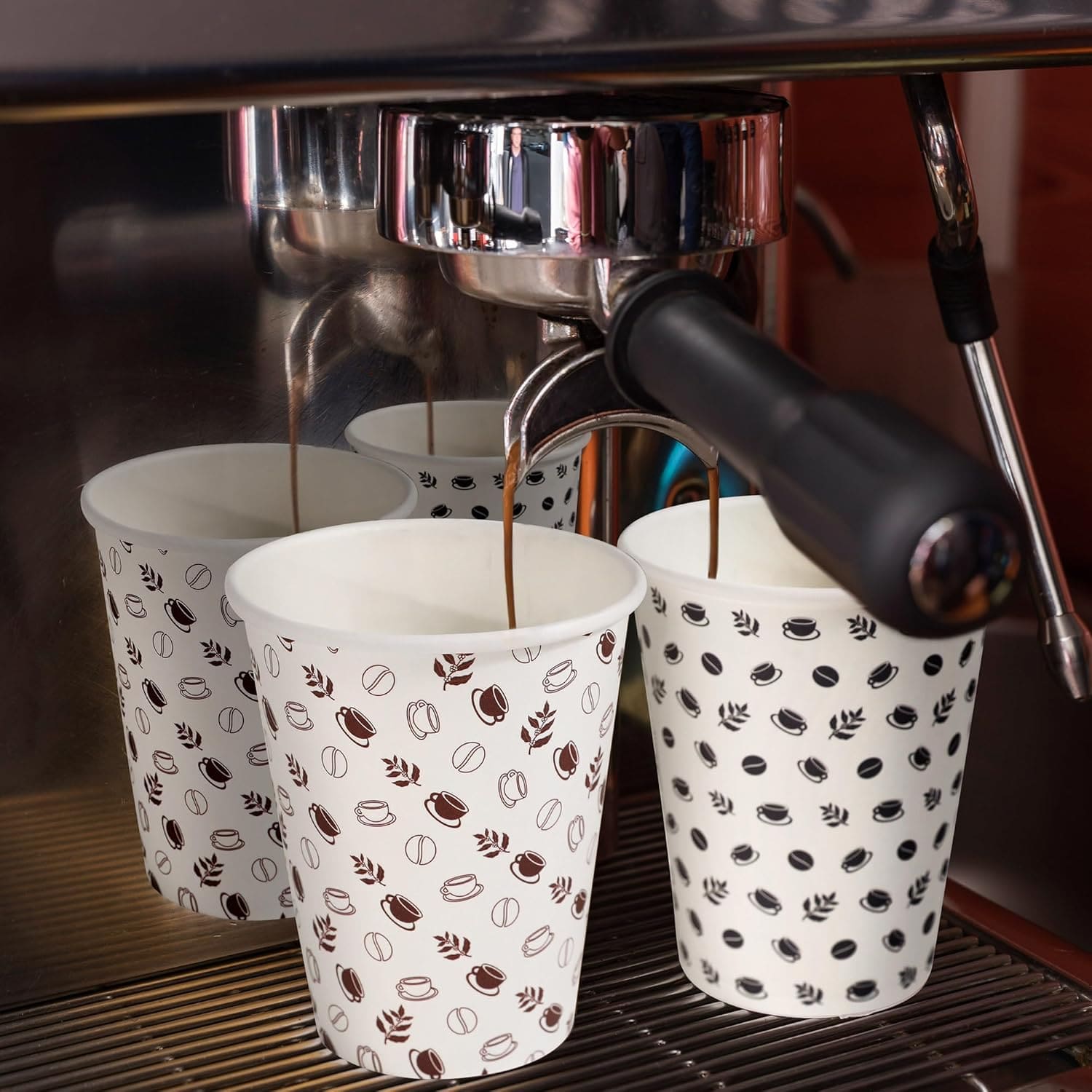 Custom Printed Paper Coffee Cups with Lids - Image 5