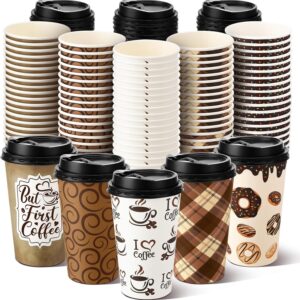Custom Paper Coffee Cups in Assorted Printed Designs
