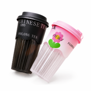 Custom Printed Reusable PP Plastic Cups with Lids